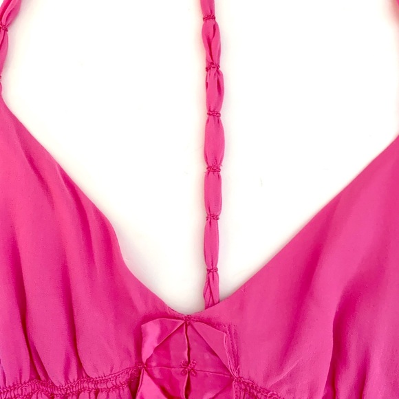 New Max Studio 100 % Silk Halter Top Size S - Picture 3 of 4